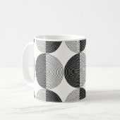 Schwarzweißringe - nahtloses Muster Kaffeetasse (Vorderseite Links)