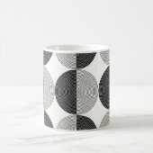 Schwarzweißringe - nahtloses Muster Kaffeetasse (Mittel)