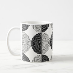 Schwarzweißringe - nahtloses Muster Kaffeetasse