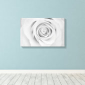 Schwarzweißrosa Blume Canvas Leinwanddruck (Insitu (Holzboden))