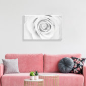 Schwarzweißrosa Blume Canvas Leinwanddruck (Insitu (Wohnzimmer))
