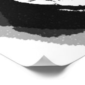 Schwarzweißrosa Poster (Ecke)