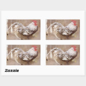 Schwarzweißrounder Rechteckiger Aufkleber (Blatt)