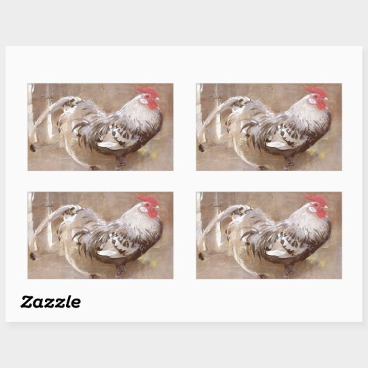 Schwarzweißrounder Rechteckiger Aufkleber (Blatt)