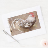 Schwarzweißrounder Rechteckiger Aufkleber (Umschlag)