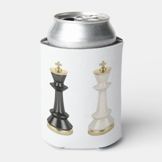 Schwarzweißschachkönige Dosenkühler (Kanne Vorderseite)