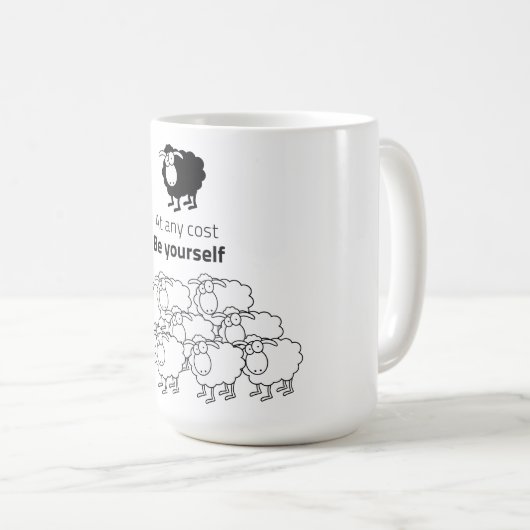 Schwarzweißschaf Kaffeetasse (VorderseiteRechts)