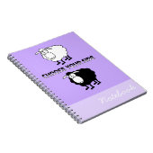 Schwarzweißschaf Notizblock (Rechte Seite)