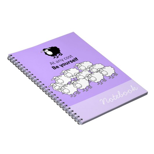 Schwarzweißschaf Notizblock (Rechte Seite)