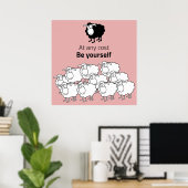 Schwarzweißschaf Poster (Heimbüro)
