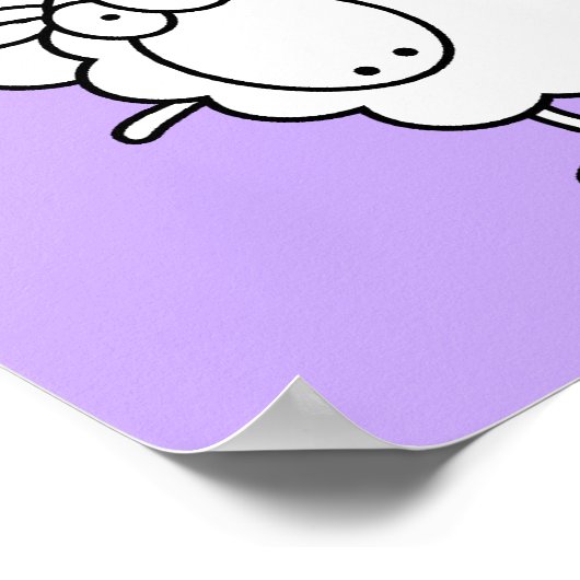 Schwarzweißschaf Poster (Ecke)