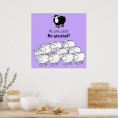 Schwarzweißschaf Poster (Küche)