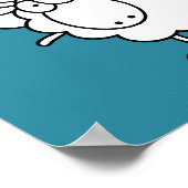 Schwarzweißschaf Poster (Ecke)