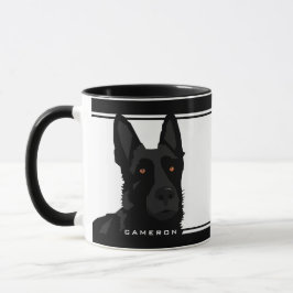 Schwarzweißschäfer-Individuelle Name Tasse