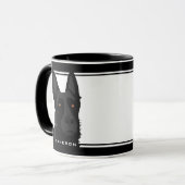 Schwarzweißschäfer-Individuelle Name Tasse (Vorderseite Links)