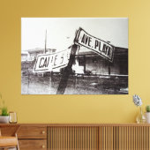 Schwarzweißschild Leinwanddruck (Insitu (Wohnzimmer))