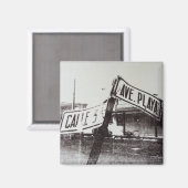 Schwarzweißschild Magnet (Vorderseite/Rückseite)