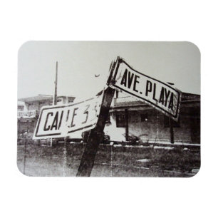 Schwarzweißschild Magnet