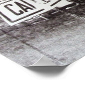 Schwarzweißschild Poster (Ecke)