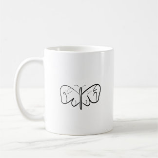 Schwarzweißschmetterling Kaffeetasse