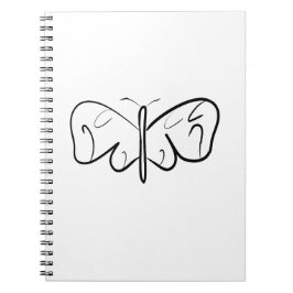 Schwarzweißschmetterling Notizblock