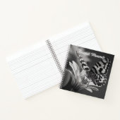 Schwarzweißschmetterling Personalisiert Notizblock (Innenseite)