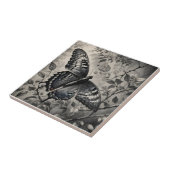 Schwarzweißschmetterling zeichnend fliese (Seite)