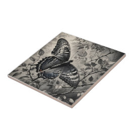 Schwarzweißschmetterling zeichnend fliese
