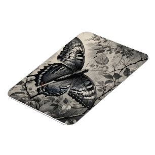 Schwarzweißschmetterling zeichnend magnet
