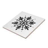 Schwarzweißschneeflocke Fliese (Seite)