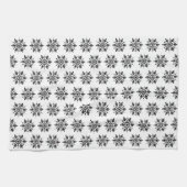 Schwarzweißschneeflocke Geschirrtuch (Horizontal)