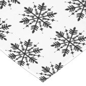 Schwarzweißschneeflocke Kurzer Tischläufer (Ecke)