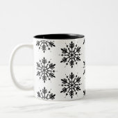Schwarzweißschneeflocke Zweifarbige Tasse (Links)
