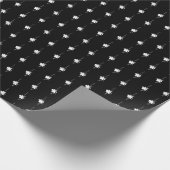 Schwarzweißschneeflocken - niedliches Geschenk Geschenkpapier (Ecke)