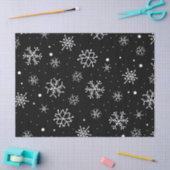 Schwarzweißschneeflocken Seidenpapier (Basteln)