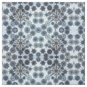 Schwarzweißschneeflocken Stoff (Muster)