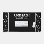 Schwarzweißschreibmatte Schreibtischunterlage (Tastatur & Maus)