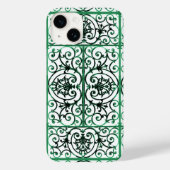 Schwarzweißscrollworkmuster Case-Mate iPhone Hülle (Rückseite)
