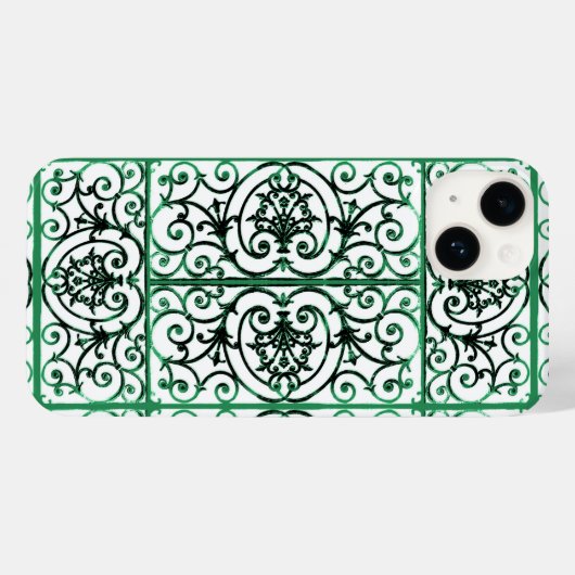 Schwarzweißscrollworkmuster Case-Mate iPhone Hülle (Rückseite (Horizontal))