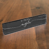 Schwarzweißsignatur Namensplakette (Seite)