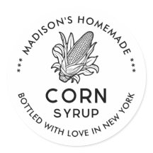 Schwarzweißsirup mit Cob-Konservenetikett