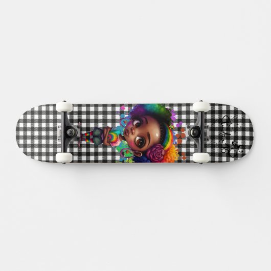 Schwarzweißskateboard Skateboard (Horizontal)