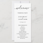 Schwarzweißskriptkarte (Vorderseite)