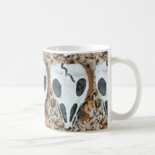 Schwarzweißskull Kaffeetasse