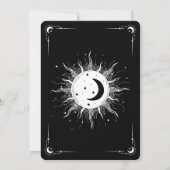 Schwarzweißsonne Tarot Himmelshochzeit Einladung (Rückseite)