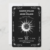 Schwarzweißsonne Tarot Himmelshochzeit Einladung (Vorderseite)