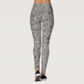 Schwarzweißspalte Leggings (Rückseite)