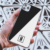 Schwarzweißspaltung Benutzerdefinierte Monogramm Case-Mate iPhone Hülle