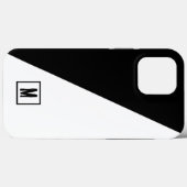 Schwarzweißspaltung Benutzerdefinierte Monogramm Case-Mate iPhone Hülle (Rückseite (Horizontal))
