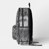 Schwarzweißspiegeln des Glitzer Bedruckter Rucksack (Rechts)